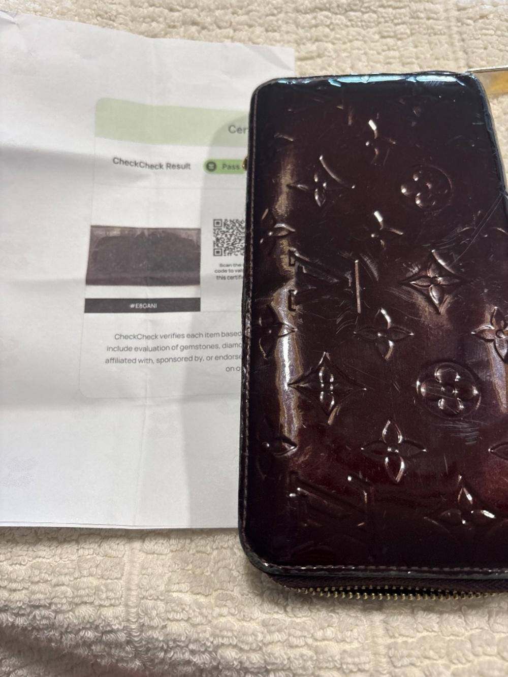 Louis Vuitton Vernice Amarante wallet - Picture 10 of 10